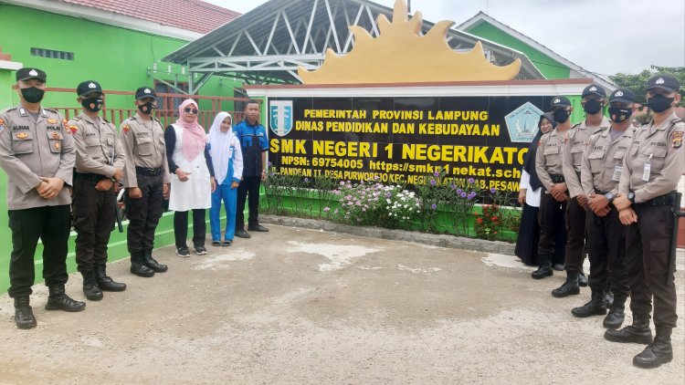 Beri Motivasi,  Siswa Latja  SPN Kemiling Polda Lampung Kunjungi SMKN 1 Negeri Katon.