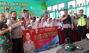 Berikan Pengetahuan dan Sosialisasi Tentang Kamseltibcarlantas, Ini yang Dilakukan Personil Polsek Sukalarang Ke Sekolah-Sekolah