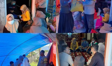 Polsek Sukalarang Monitoring Kegiatan Posko Bantuan Bencana Gempa Bumi