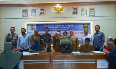 Bhabinkamtibmas Polsek Cireunghas Kawal Penyaluran BLT DD Desa Tegal Panjang