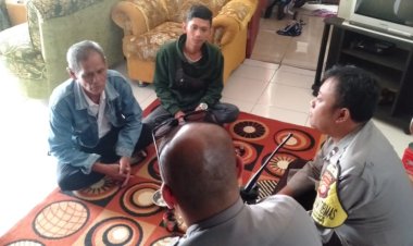 Bhabinkamtibmas Polsek Cireunghas Damaikan Dua Warga Yang Bertengkar