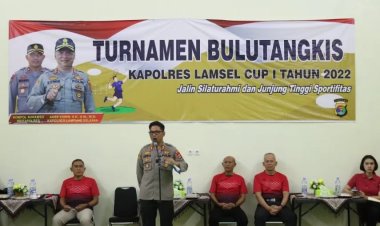 Dimulai, Turnamen Bulutangkis Kapolres Lampung Selatan Cup I