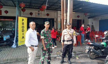Bhabinkamtibmas Polsek Warudoyong Dan Babinsa  Pantau Giat Baksos Doroh Darah