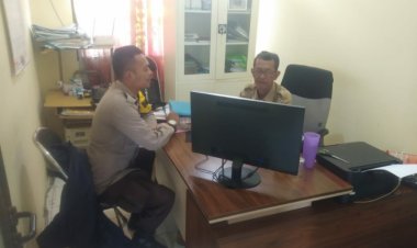 Bhabinkamtibmas Kelurahan Limus Nunggal, Laksanakan Anjangsana Ke Kantor Kelurahan