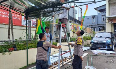 Jelang Nataru 2023, POlsek Sukalarang Mendirikan Pos PAM