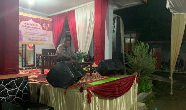 Personil Polsek Sukalarang Hadiri Peringatan Maulid Nabi Di Desa Sukalarang
