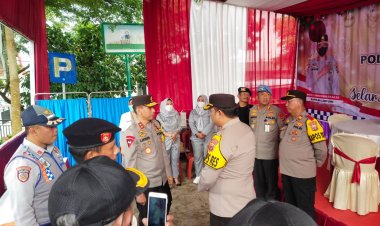 Kapolda Lampung Tinjau Langsung Pos Pam dan Pos Yan  Polres Tanggamus