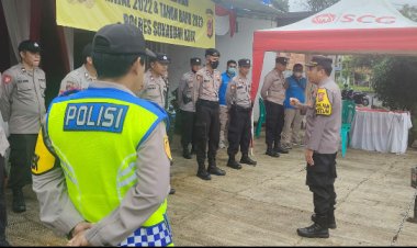 Apel Kesiapan Personel Pos Pengamanan Lingkar Selatan Ciandam Jelang Natal Dan Tahun Baru 2023