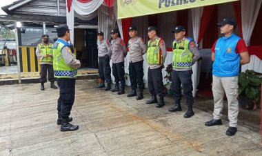 Padal Pimpin Apel Kesiapan Pengamanan Nataru Pos Pengamanan Lingkar Selatan Ciandam