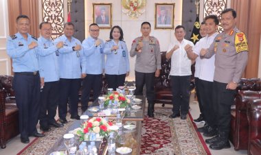 Tingkatkan Sinergitas, Kapolda Terima Kunjungan Kakanwil Kemenkum HAM Lampung