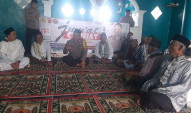 Kapolsek Sukalarang melaksanakan Kegiatan Jum'at Curhat dan Doa bersama