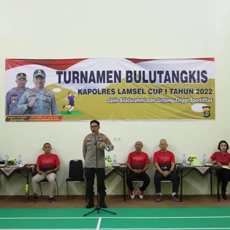 Dimulai, Turnamen Bulutangkis Kapolres Lampung Selatan Cup I