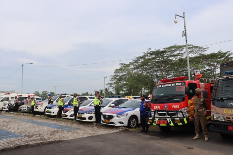Polres Lampung Selatan Gelar Pasukan Pengamanan Natal 2022 dan Tahun Baru 2023