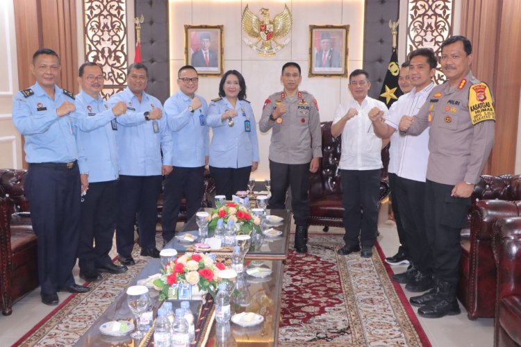 Tingkatkan Sinergitas, Kapolda Terima Kunjungan Kakanwil Kemenkum HAM Lampung