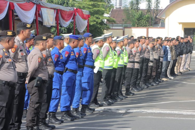 Kapolda Lampung Pimpin Apel Kesiapan Pengamanan Malam Tahun Baru 2023
