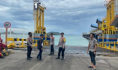 Polda Lampung Monitoring  Situasi Penyeberangan Pelabuhan Bakauheni