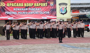 41 Personil Polres Lampung Selatan Naik Pangkat