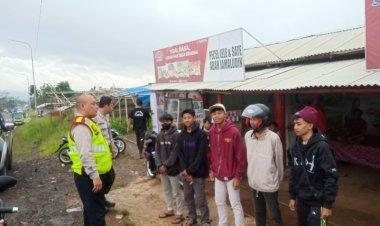 Antisipasi Guankamtibmas Dan Laka Lantas,Unit Samapta Polsek Cibeureum Lakukan Himbauan