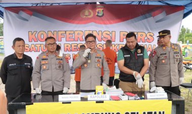 Polres Lampung Selatan Gulung Tambang Emas Ilegal di Katibung