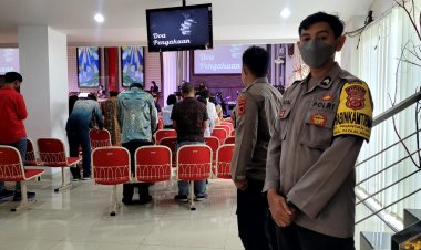 Ibadah Minggu, Polisi Polsek Sukalarang Rutin Pam Gereja