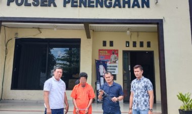 Polsek Penengahan Polres Lampung Selatan Tangkap Pelaku Pencurian Tangki Semprot