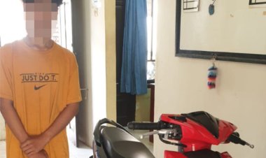 Tekab 308 Polsek Kalianda Lampung Selatan Amankan Pelaku Penggelapan Motor