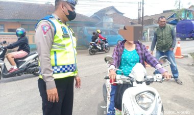 Penindakan Dan Teguran Secara Humanis Unit Lantas Polsek Sukalarang
