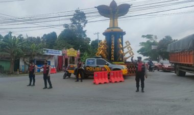 Sat Samapta Polres Pesawaran Polda Lampung Menggelar Patroli Operasi Lilin Krakatau 2022 Disejumlah Titik Wilayahnya