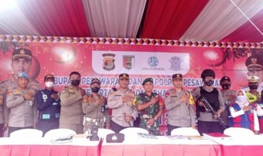 Kapolda Lampung Kunjungi Pos Pam dan Pos Yan Ops Lilin Krakatau 2022 Polres Pesawaran