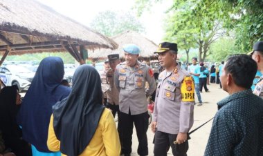 Masa Nataru, Kapolres Pesawaran Polda Lampung Laksanakan Patroli Pos Pam dan Pos Yan Ops Lilin Krakatau 2022 di Jalur Pesisir Pantai