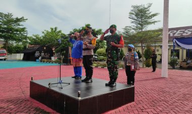 Momentum Nataru, Polres Pesawaran Polda Lampung Gelar Pasukan Operasi Lilin 2022