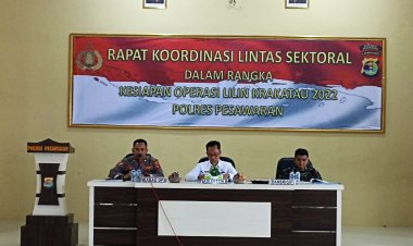 Rapat Koordinasi Lintas Sektoral Nataru 2023 Polres Pesawaran Polda Lampung