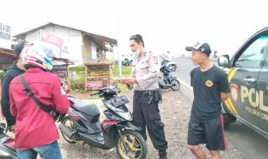 Patroli Sore Unit Samapta Polsek Cibeureum, Upaya Pencegahan Balap Liar Motor