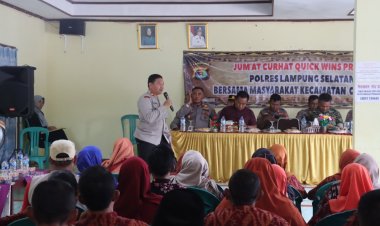 Jumat Curhat di Candipuro, Waka Polres Lampung Selatan: Warga Candipuro Akan Pasang CCTV Solusi Tekan Kejahatan
