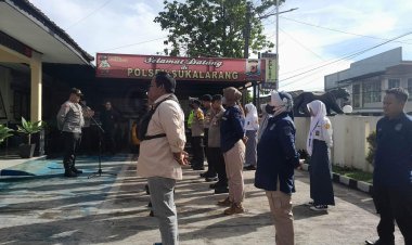 Kapolsek Sukalarang Beri Arahan Pada Siswa Pkl Saat Apel Pagi