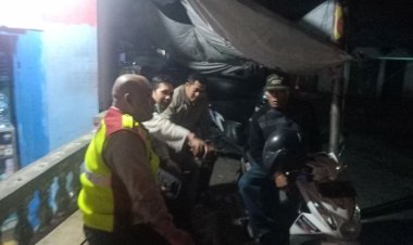Unit Samapta Polsek Cibeureum, Laksanakan Patroli Malam Hari Secara Rutin
