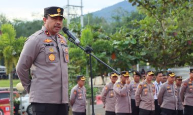 Wakapolda Lampung Ambil Apel Di Mako Polres Pesawaran