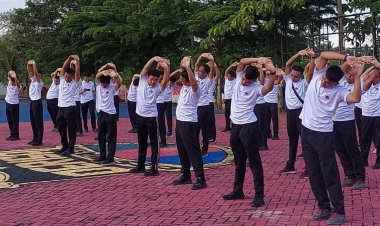 Jaga Kebugaran, Polres Pesawaran Adakan Olahraga Bersama