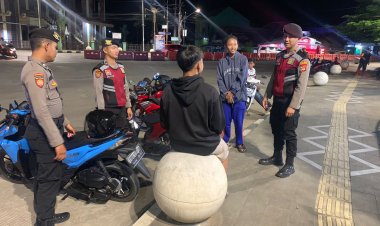 Jaga Kamtibmas Tetap Kondusif, Sat Samapta Polres Pesawaran Intens Laksanakan Patroli Malam