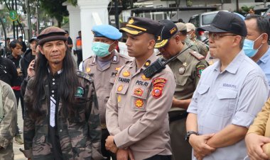 Polres Sukabumi Kota Amankan Aksi Unjuk Rasa Di Balai Kota Sukabumi