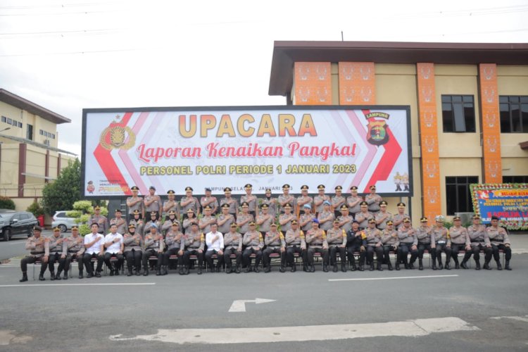 Kapolda Lampung: 283 Personil Polda Lampung Mendapat Kenaikan Pangkat