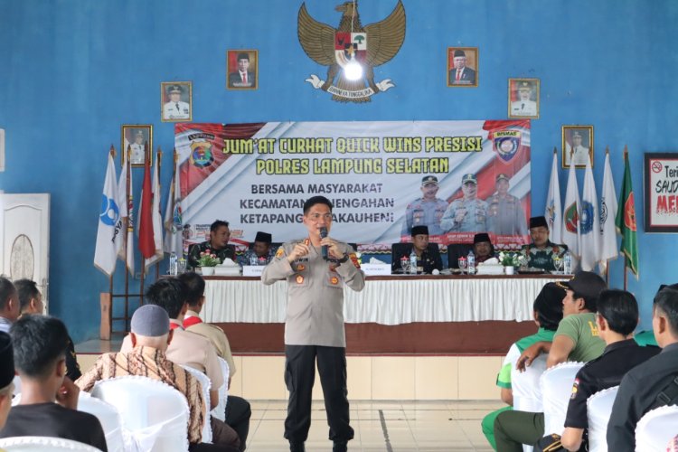 Jumat Curhat, Polres Lampung Selatan Didukung Masyarakat sebagai Moral Enforcement