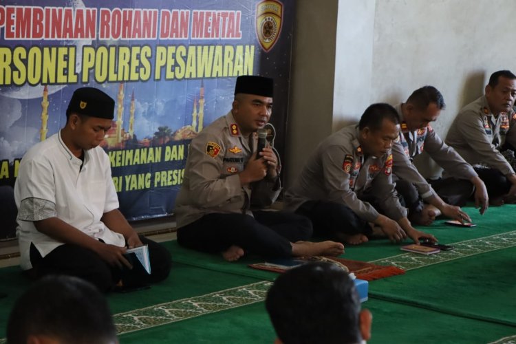 Binrohtal Rutin Personil Polres Pesawaran Polda Lampung