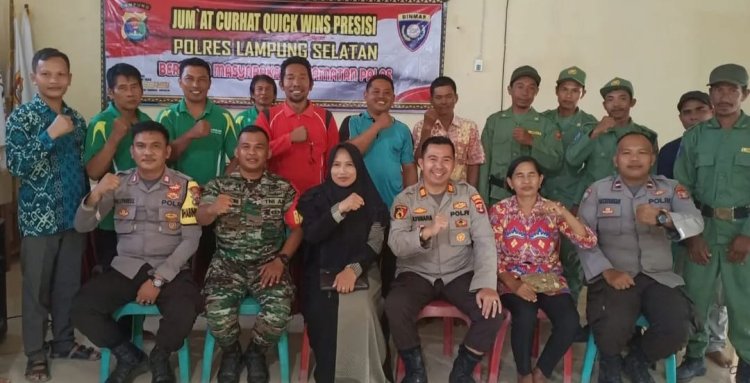 Jumat Curhat Quick Wins Presisi, Polsek Palas Polres Lampung Selatan Sambangi Warga Desa Pulau Jaya