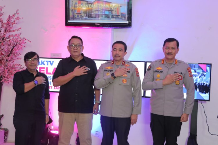 Bersama Kasi Humas Polres/ta, Wakapolda Lampung Kunjungi JAK TV merupakan Langkah Awal Sinergitas