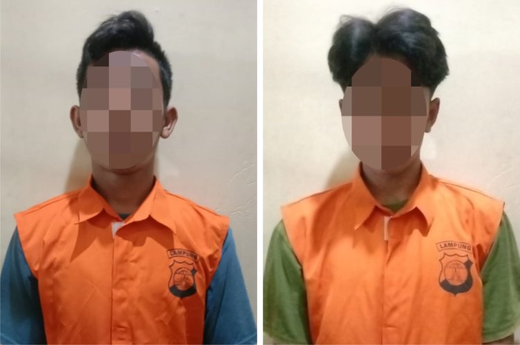 Polsek Katibung Polres Lampung Selatan Ringkus Dua Pemuda Rampas Handohone