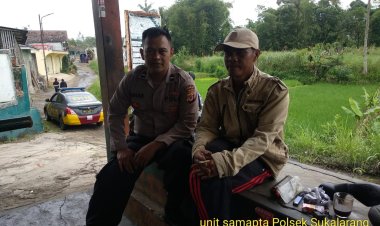 Patroli Dialogis Unit Samapta Polsek Sukalarang, Berikan Himbauan Kepada Masyarakat