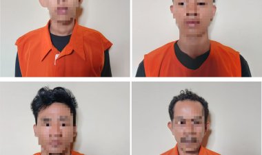 Tim Tekab 308 Presisi Polres Lampung Selatan Tangkap Empat Tersangka Pencurian dengan Kekerasan (Curas)