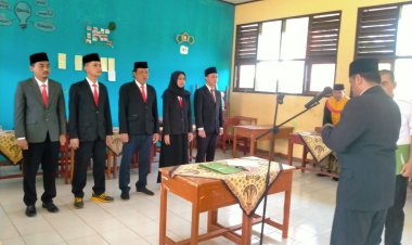 Kapolsek Cireunghas Hadiri Pelantikan Panwaslu Kelurahan/Desa Sekecamatan Cireunghas