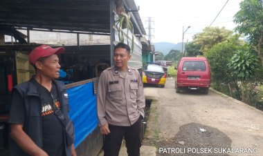 Pastikan Wilayah Binaan Aman, Kanit Binmas Laksanakan Patroli Sambang